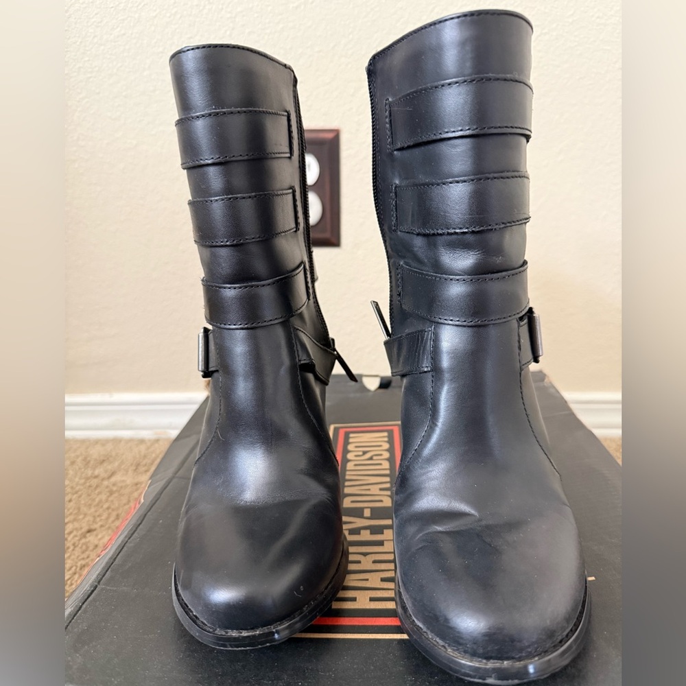 Harley-Davidson Black Leather Riding Boots